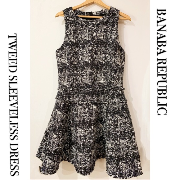 Banana Republic Tweed Sleeveless Dress Size 8 - Picture 2 of 8